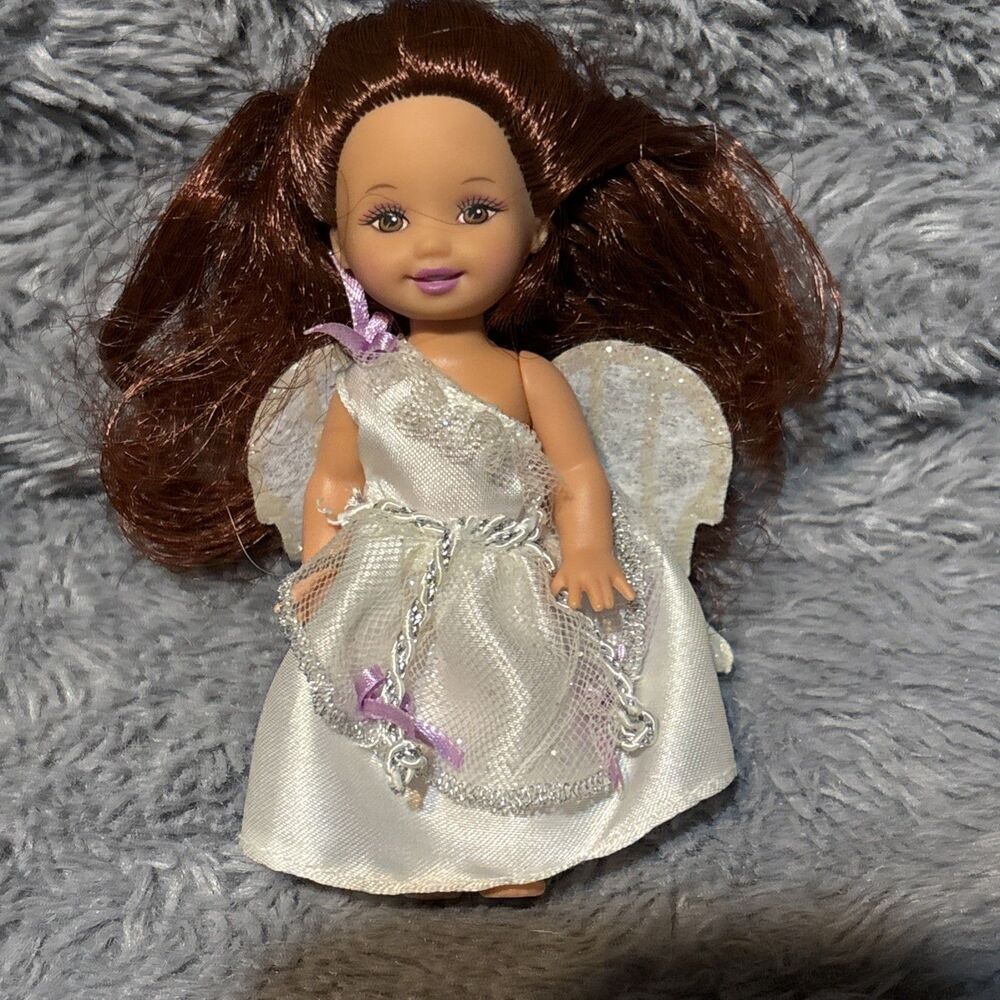 Barbie Rapunzel Movie Kelly Melody as Angel Princess~Brown Hair~White Gown~Wings